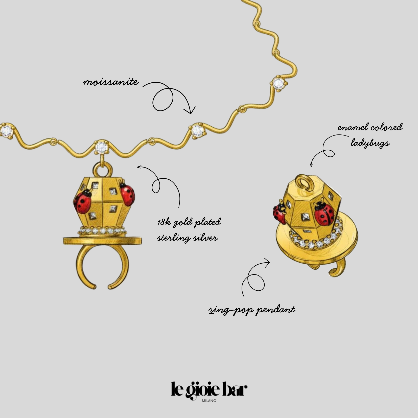 You Are a Gem' Ring Pop Necklace